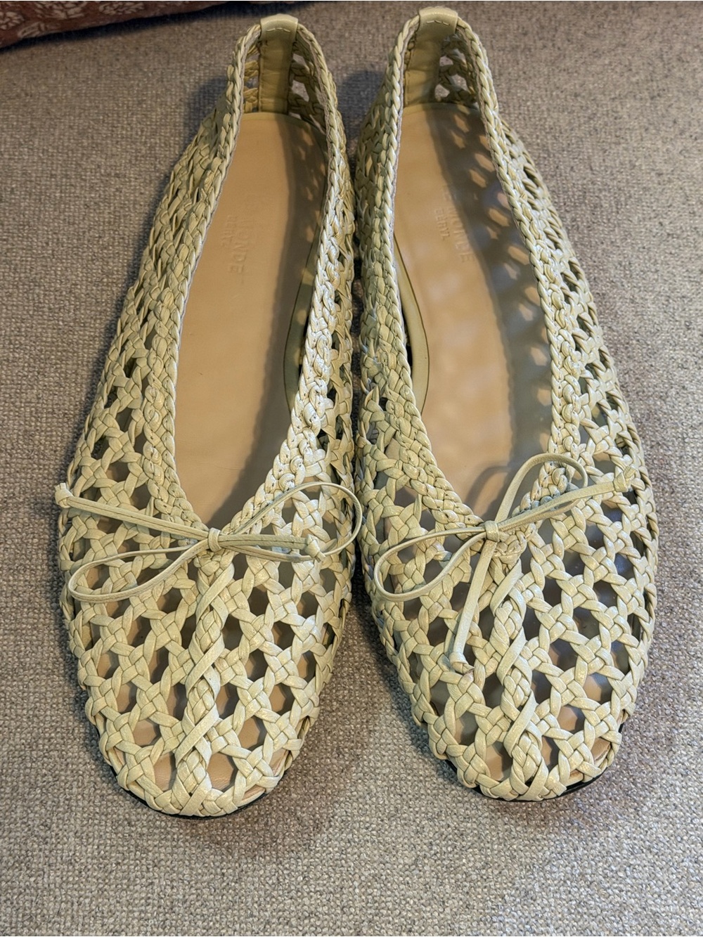 Le Monde Beryl Regency Woven Leather Slippers